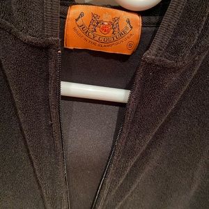 **SOLD** Vintage Y2K Black Terry Cloth Juicy Couture Zip Up Sweatshirt